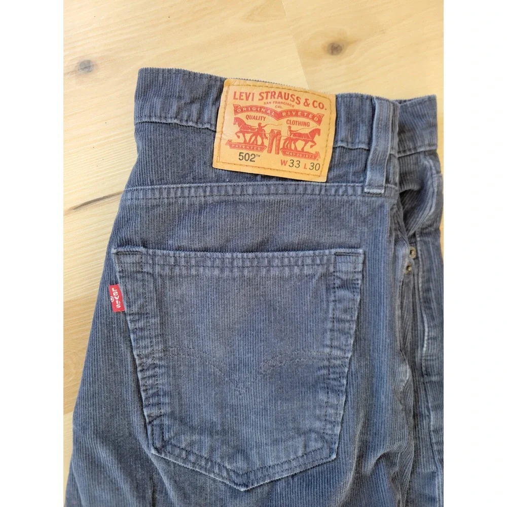 Levi's 502 Corduroy Pants Men's W33 L30 Regular Taper Workwear